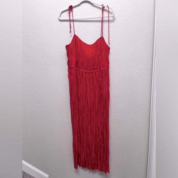 ✨ Ulla Johnson Orla Dress | Size 12 | Romantic Plissé Satin ✨ - Picture 4 of 11